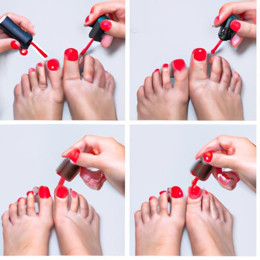 Một hướng dẫn chi tiết từng bước về cách sơn móng chân màu đỏ tại nhà.