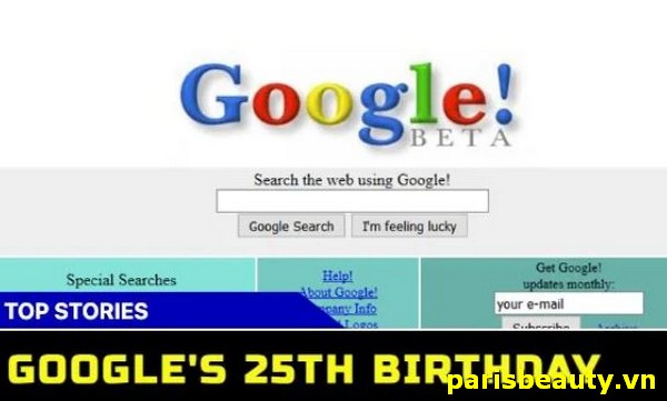 Doodle sinh nhật lần thứ 25 của Google | Tóm tắt lịch sử của Google